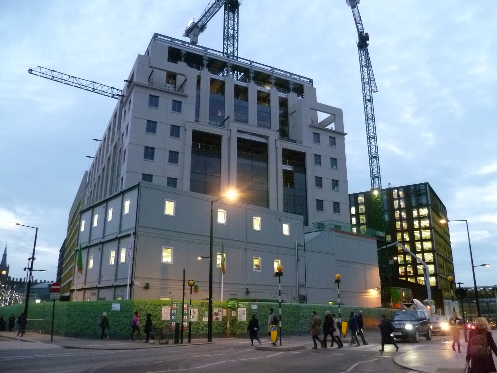 The HKX building at 3 Pancras Square, home of HAVAS Village London, photographed from Goods Way while under construction in 2015.
