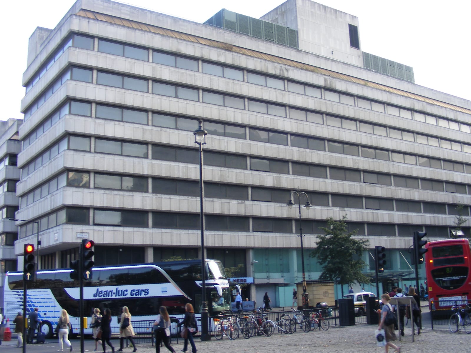 The 180 Strand office block at the corner of the Strand and Surrey Street, photographed in 2014 before its refit as 180 Studios.
